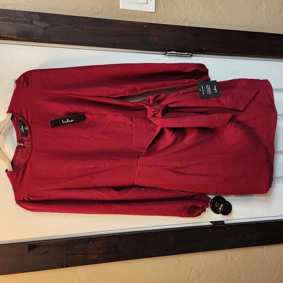 Lulus Dresses & Skirts - Lulus Women's Long Sleeve Marron Dress with Tie Waist NWT